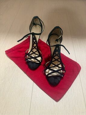 Charlotte Olympia Suede Strappy Heels, 35
